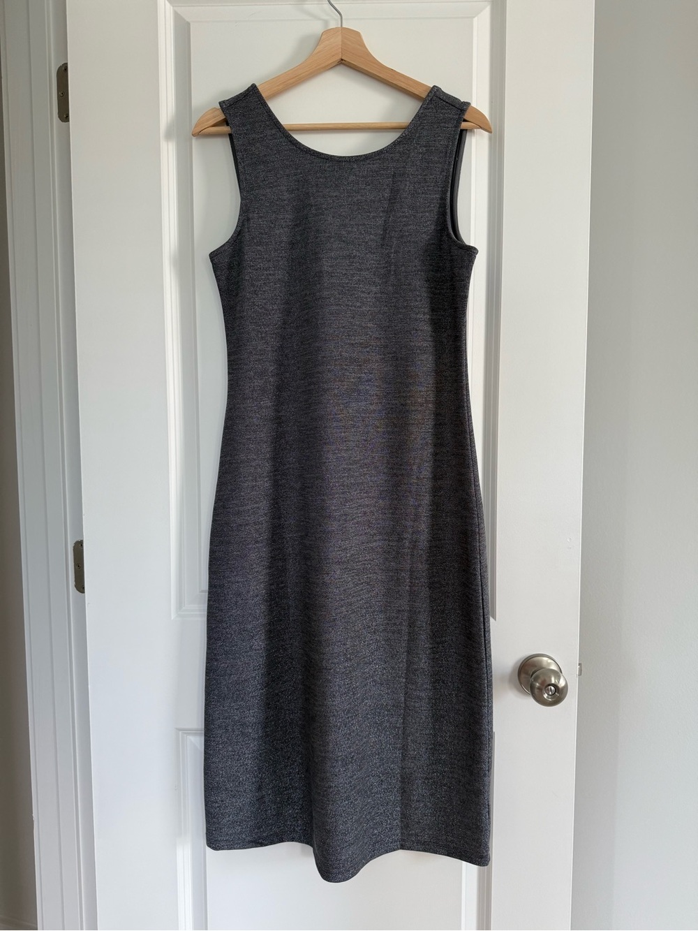GAP Sleeveless Shimmery Gray Knit Dress
